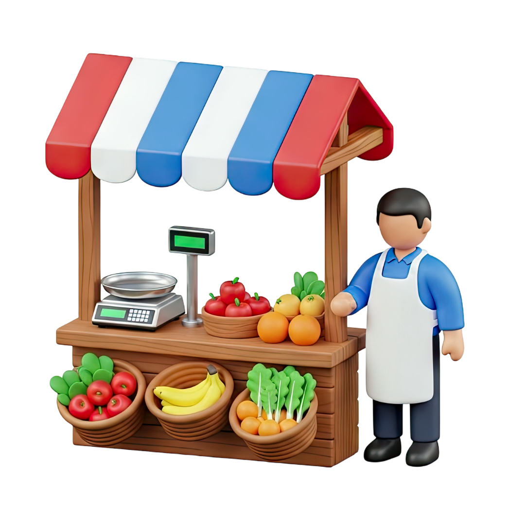 Vendedor 3D Kiosko